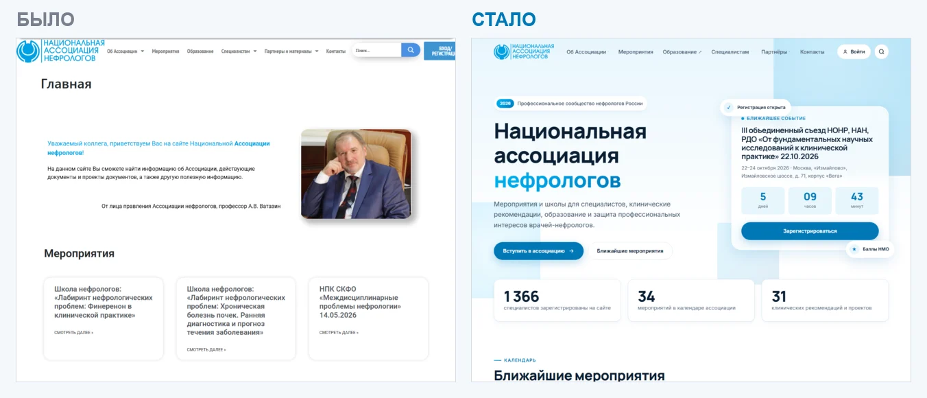 Новый сайт Национальной ассоциации нефрологов: что изменилось